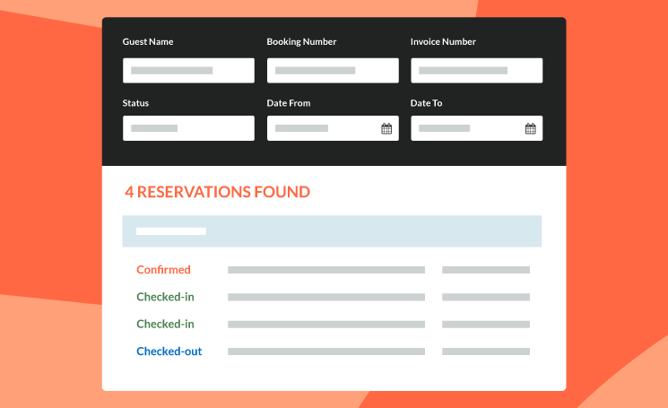 Easy search and find reservations