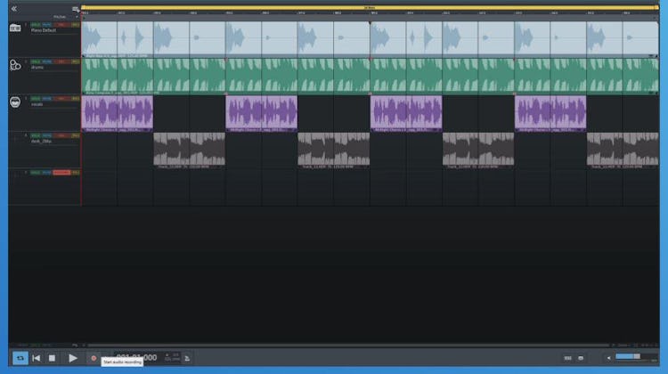 Music Maker screenshot: Music Maker audio editing