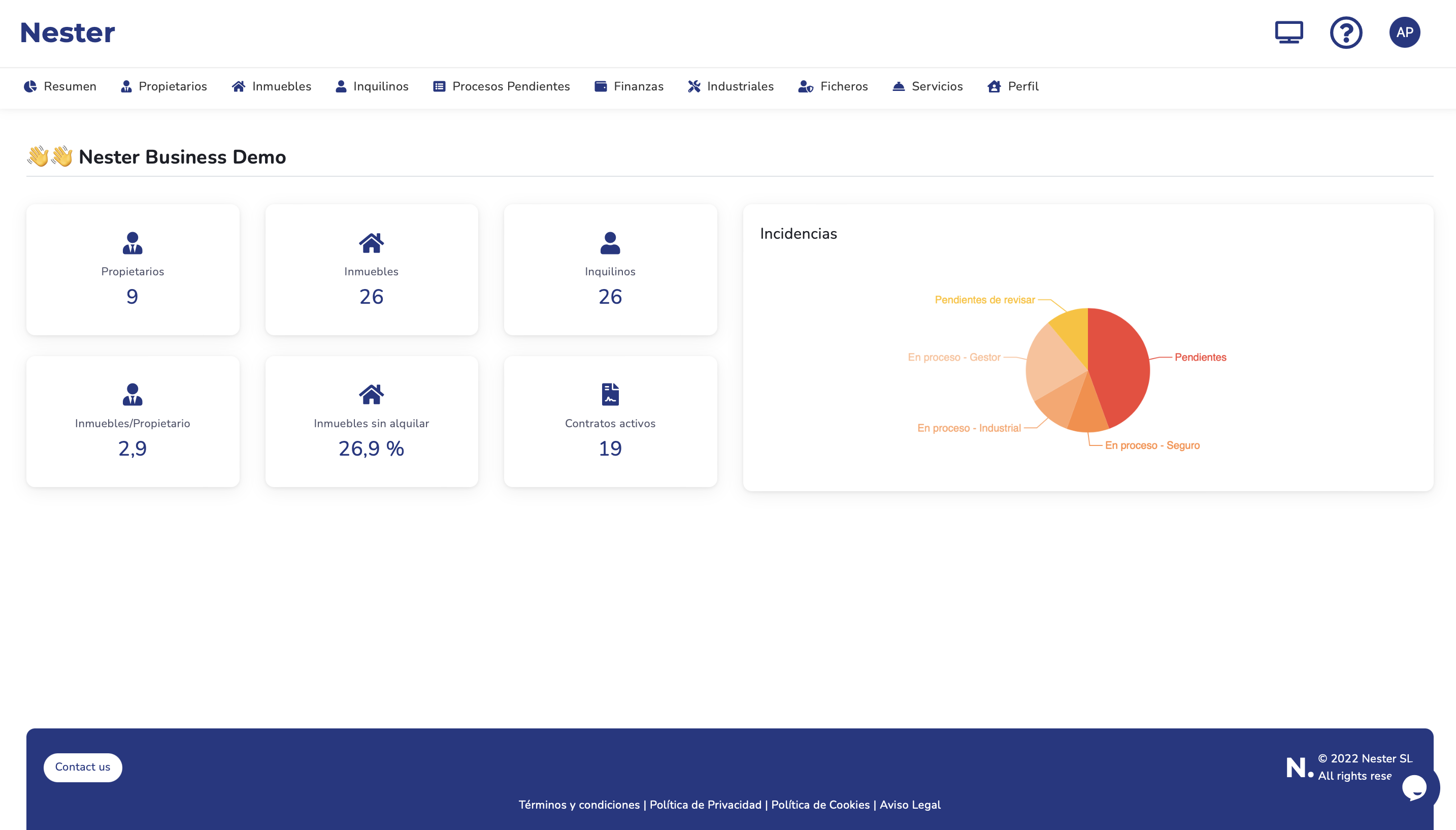 Nester screenshot: Home