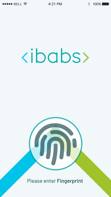 iBabs mobile apps utilize biometric authentication methods