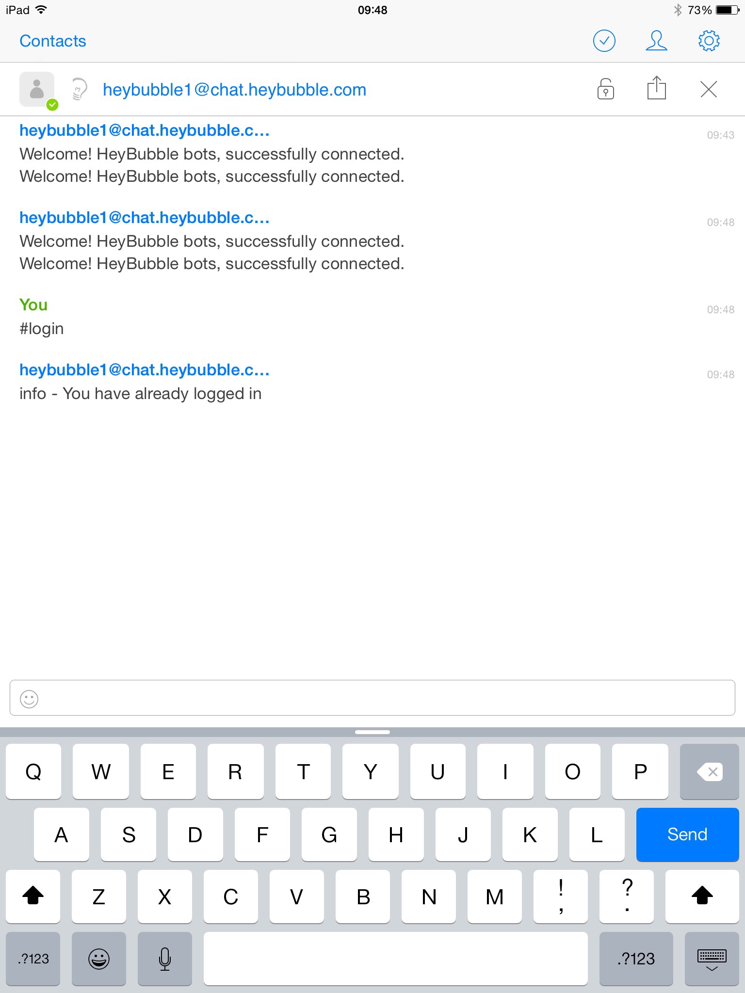 HeyBubble Live Chat Chat interface