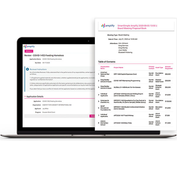Manage and simplify every application review and meeting within your grantmaking and foundation's processes.