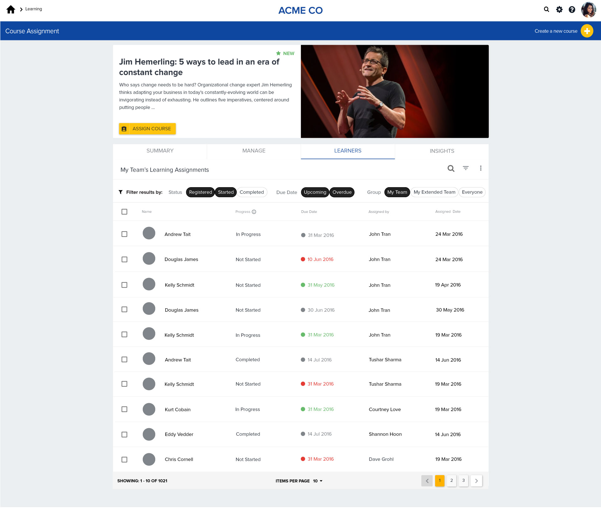 Assign courses, automate reminders and notifications, and monitor progress.
