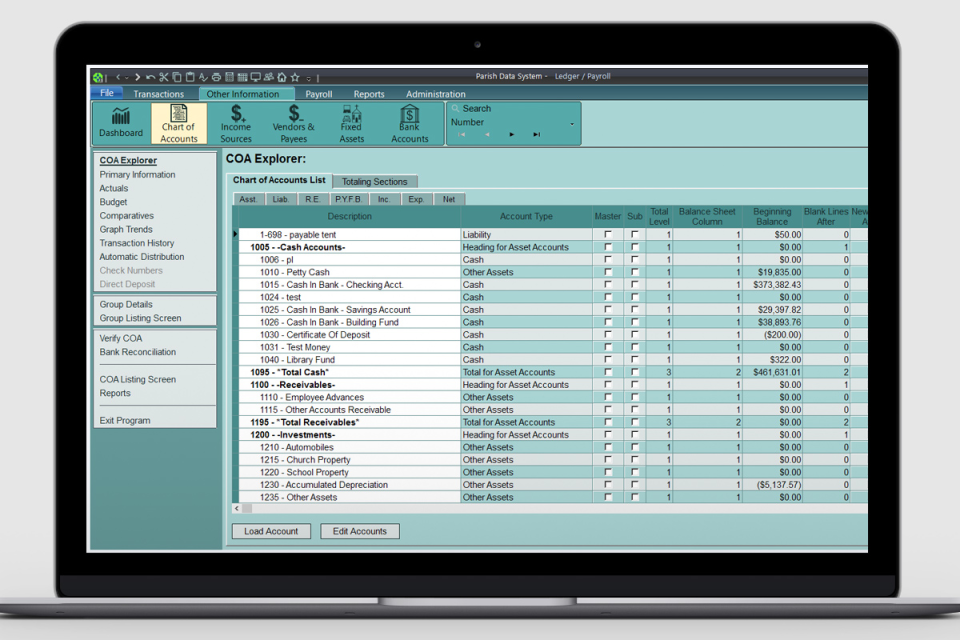 Parish Data System Software - 3