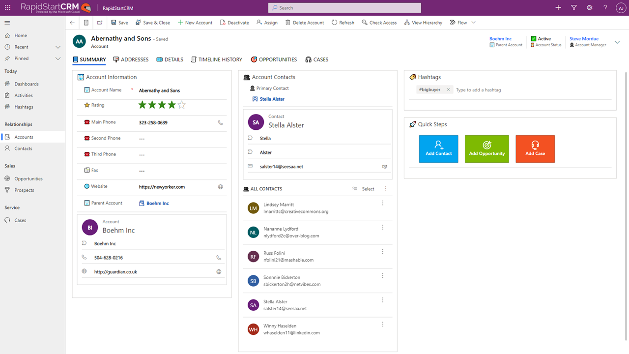RapidStart CRM Software - 3