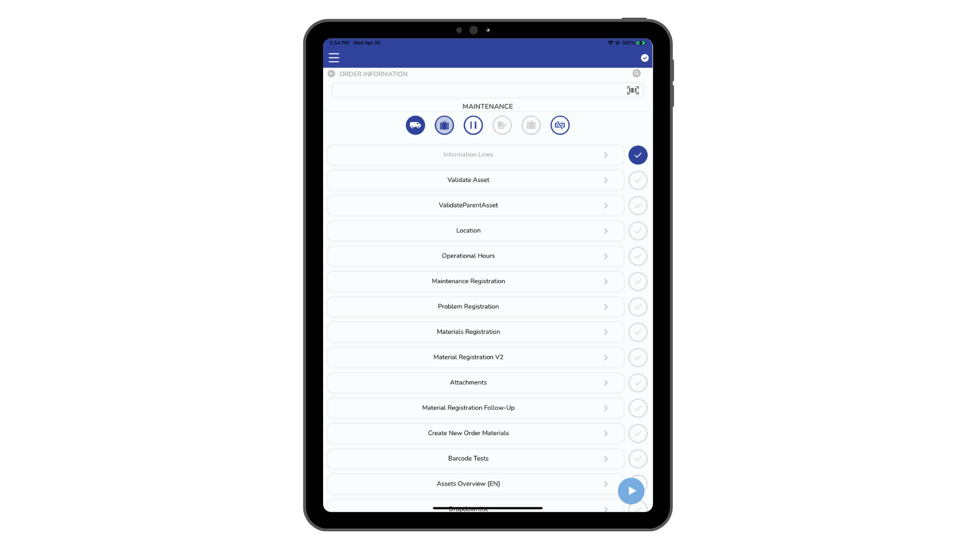 New Mobile App Workflow Navigation