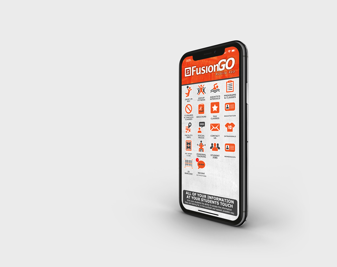 The FusionGO mobile app meets your clientele where they are most engaged, on their smartphones with the latest products and offerings from your facility.