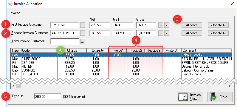 SAM Software - SAM invoice allocation