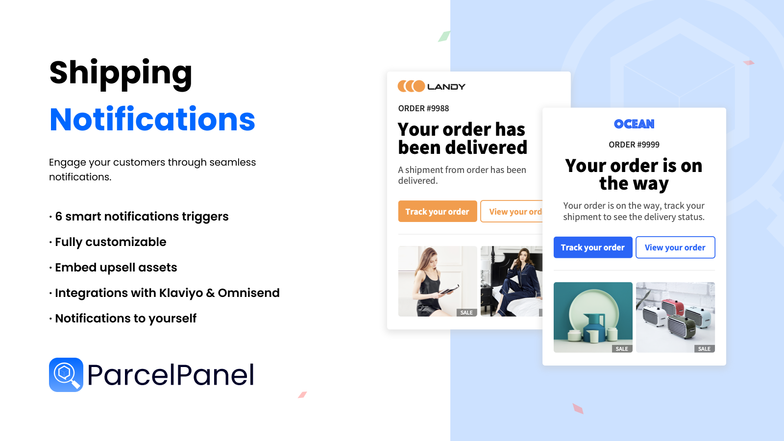 Parcel Panel shipping notifications
