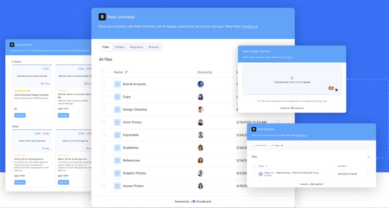 Cloudbrand screenshot: Cloudbrand manage files