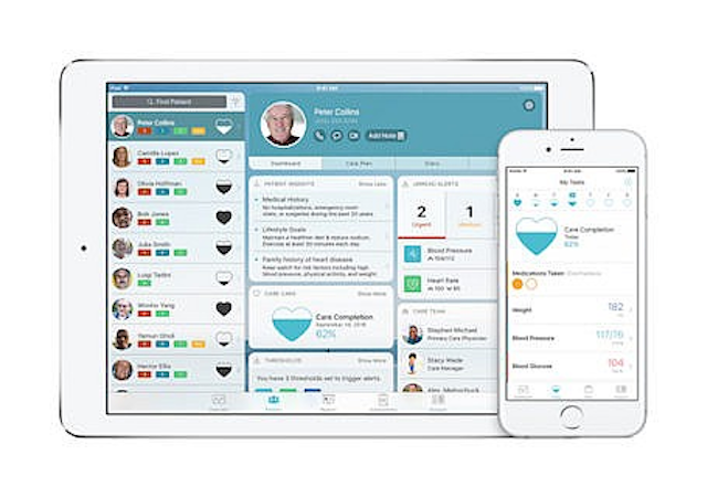 The Diary CarePro screenshot: CarePro interfaces with The Diary patient app, allowing users to remotely monitor patients