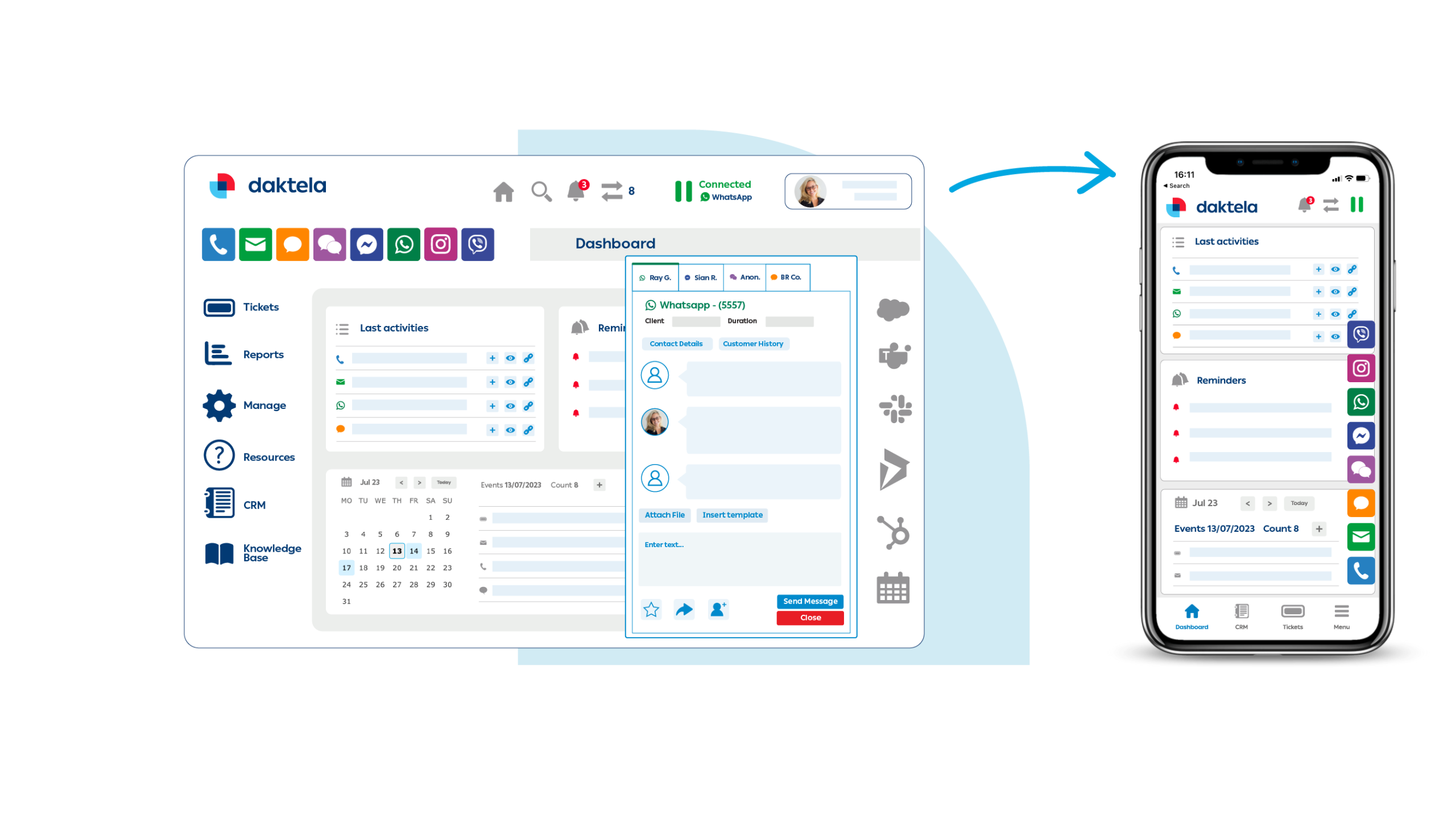 Daktela Software - Multiple supported platforms