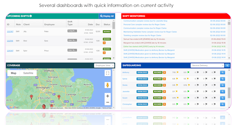 iStaffRota screenshot: Useful and functional dashboards