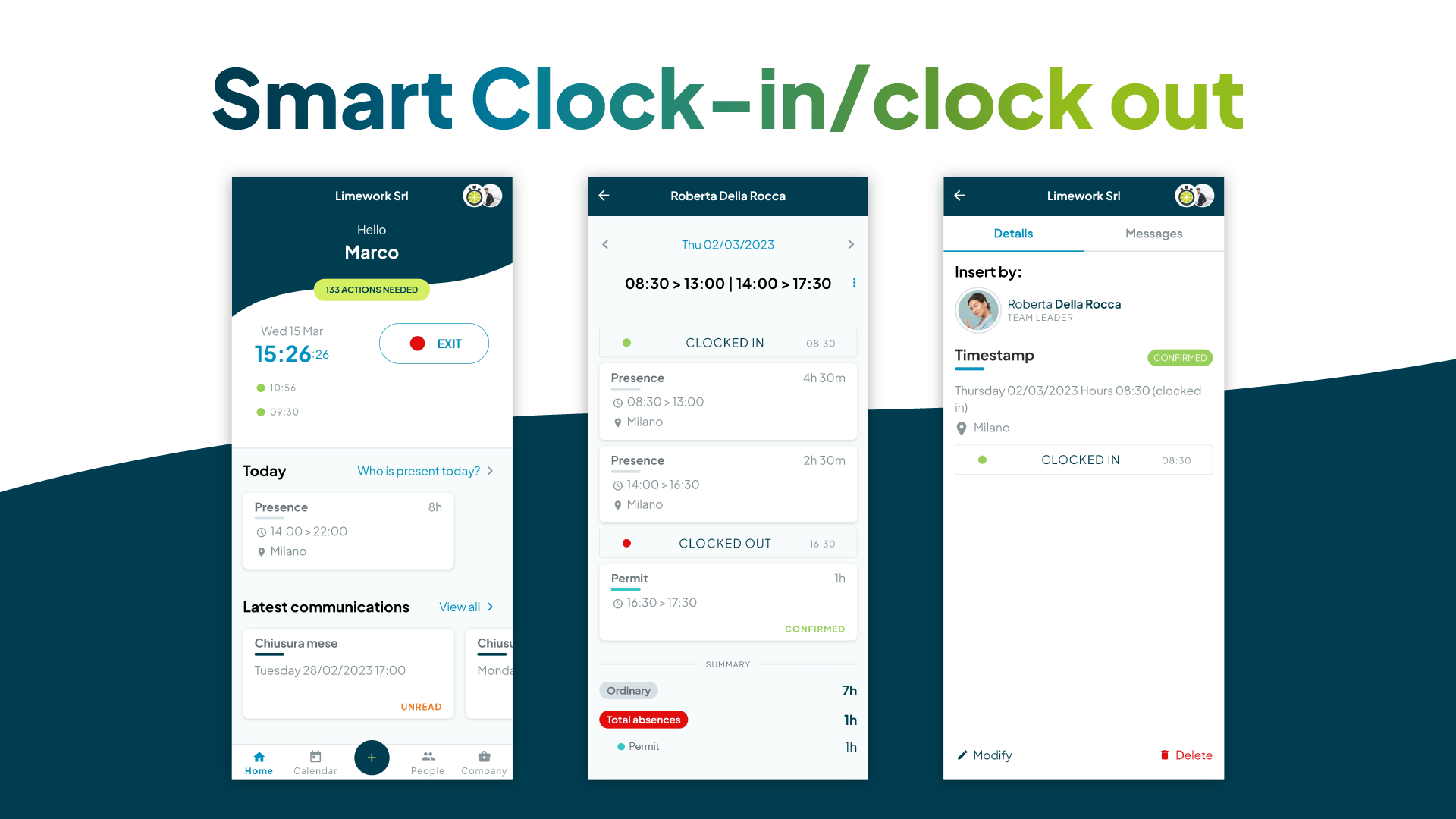 Smart Clock-in/clock out