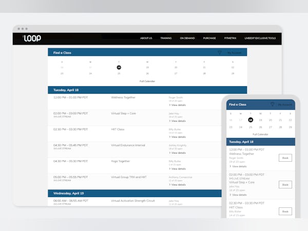 Mindbody Software - Create a schedule and put it on your website, branded app, and other channels where clients can find and book your services. You can manage it from one screen and it updates instantly with every booking.