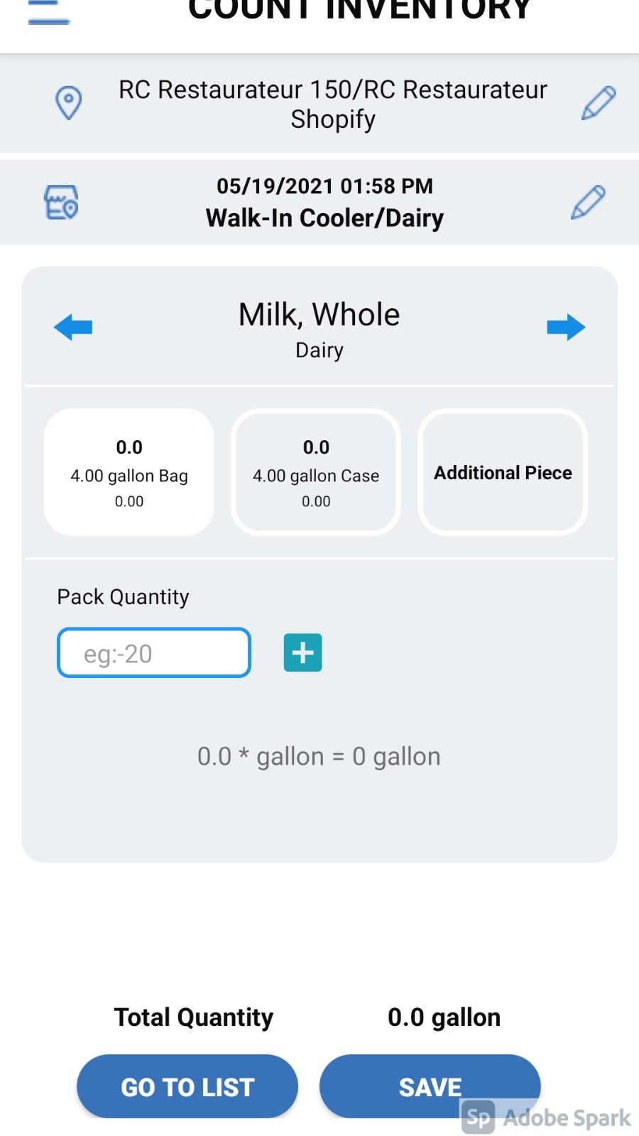 Recipe Costing Software - Recipe Costing Mobile Inventory Count