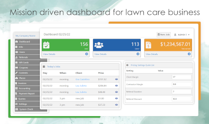 Mission Driven Lawn Care Business Dashboard