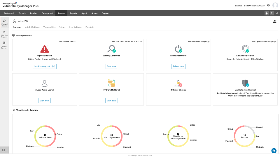 ManageEngine Vulnerability Manager Plus 소프트웨어 - 2