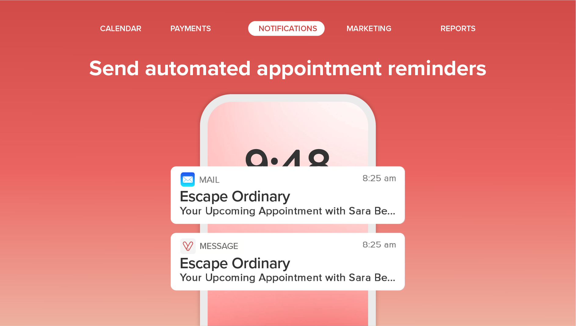 Vagaro Software - Vagaro Send automated appointment reminders