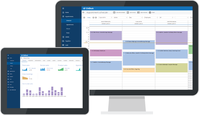 ChiDesk calendar management and reporting