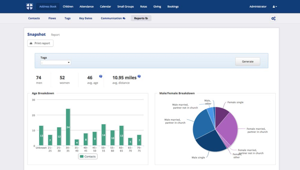 ChurchSuite screenshot