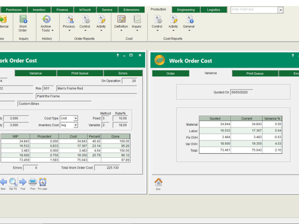 ALERE Software - Real-Time Variance Reports - Find and trace production cost variances in real-time.