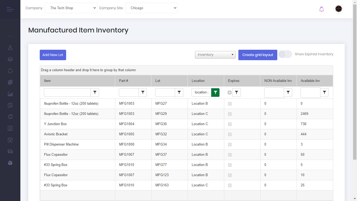 Inventory Real-Time Reporting