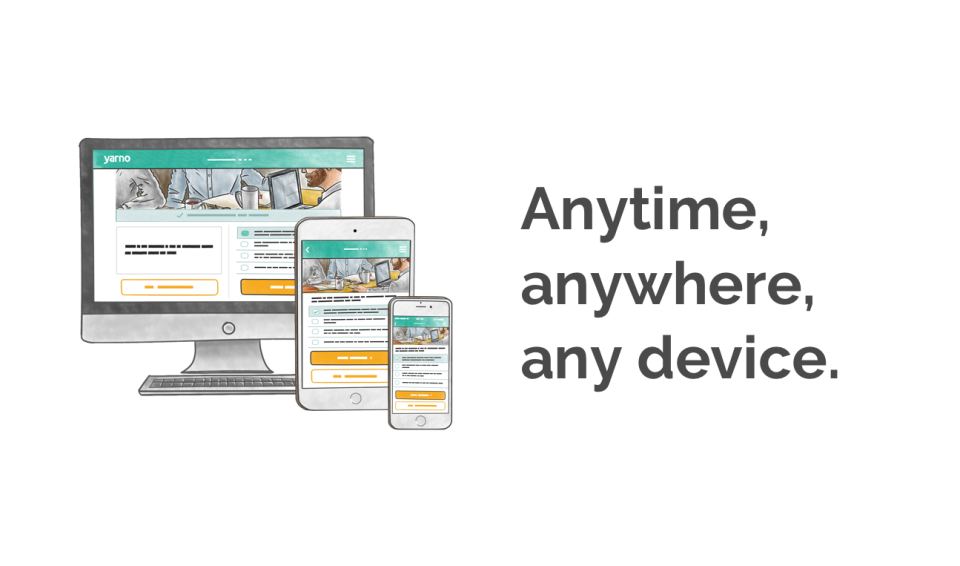 Yarno Software - Campaign based learning is available on any device, any time, anywhere.