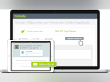 Perkville Software - Customers can send referral emails though Perkville