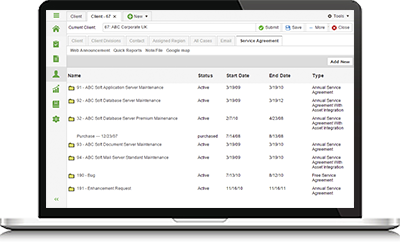 License and contract management features allows users to track every item sold, including various contracts