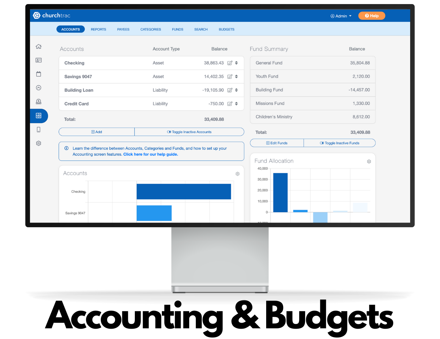 ChurchTrac Software - Accounting and Budgets