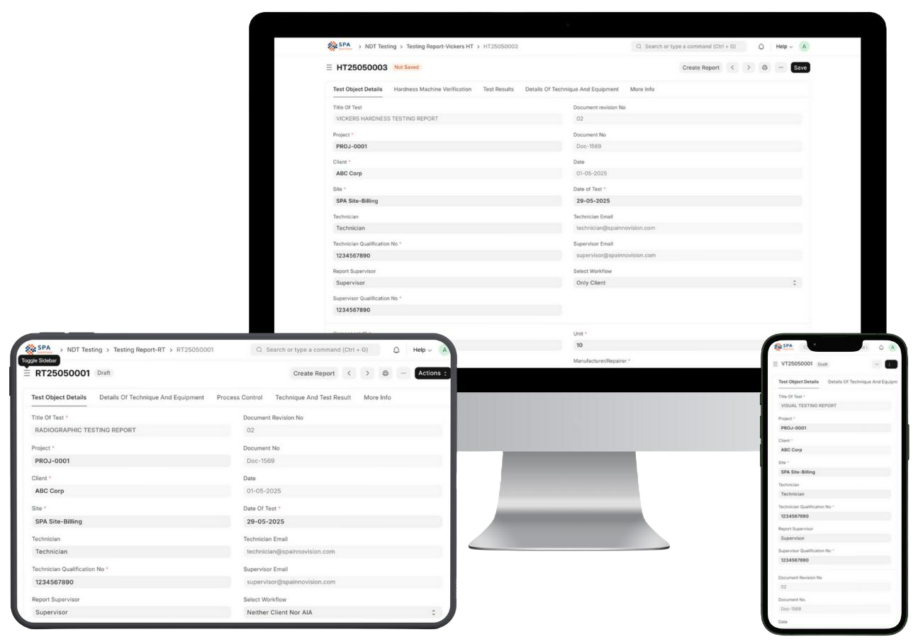 InspectO screenshot: InspectO dashboard