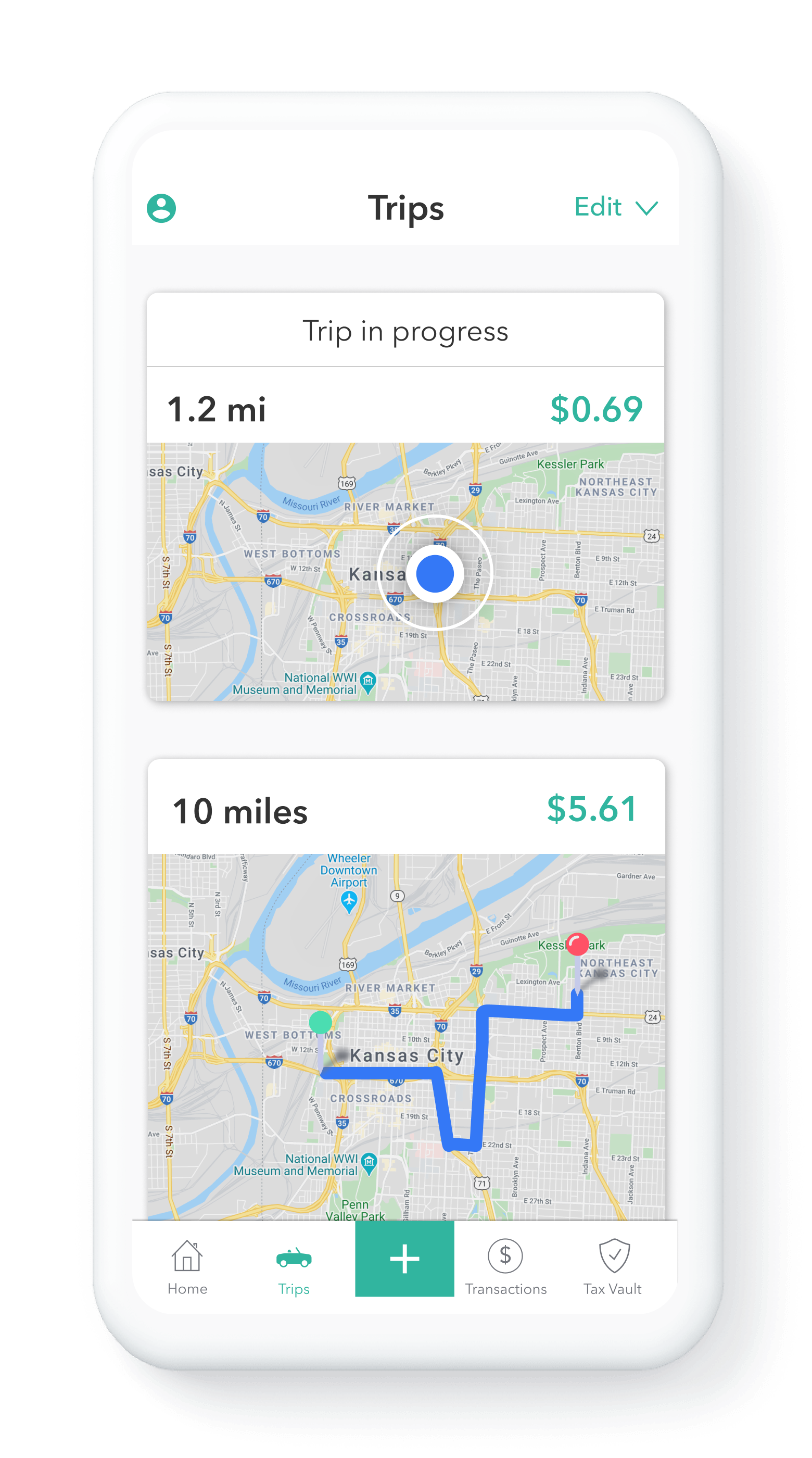 App automatically tracks mileage as employees drive