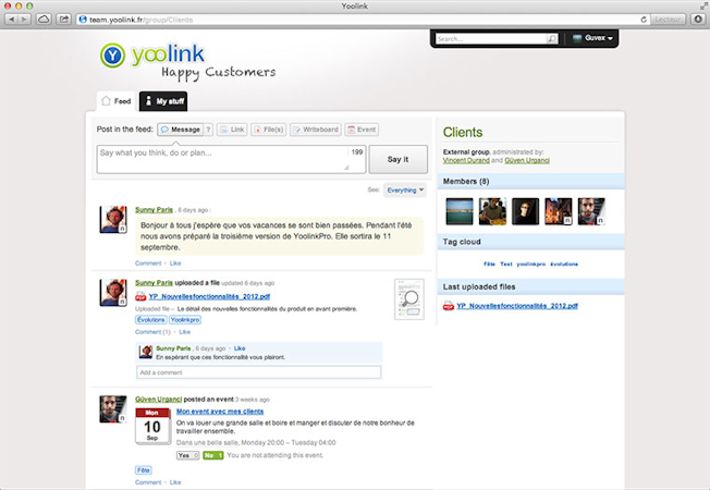 YoolinkPro screenshot: Newsfeed