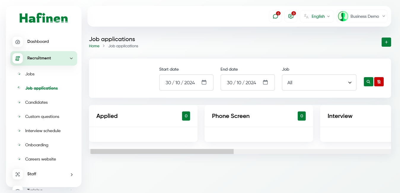Hafinen Software - Streamline your hiring process with our ATS. Effortlessly manage applications, candidate profiles, messaging, and analytics to enhance recruitment efficiency