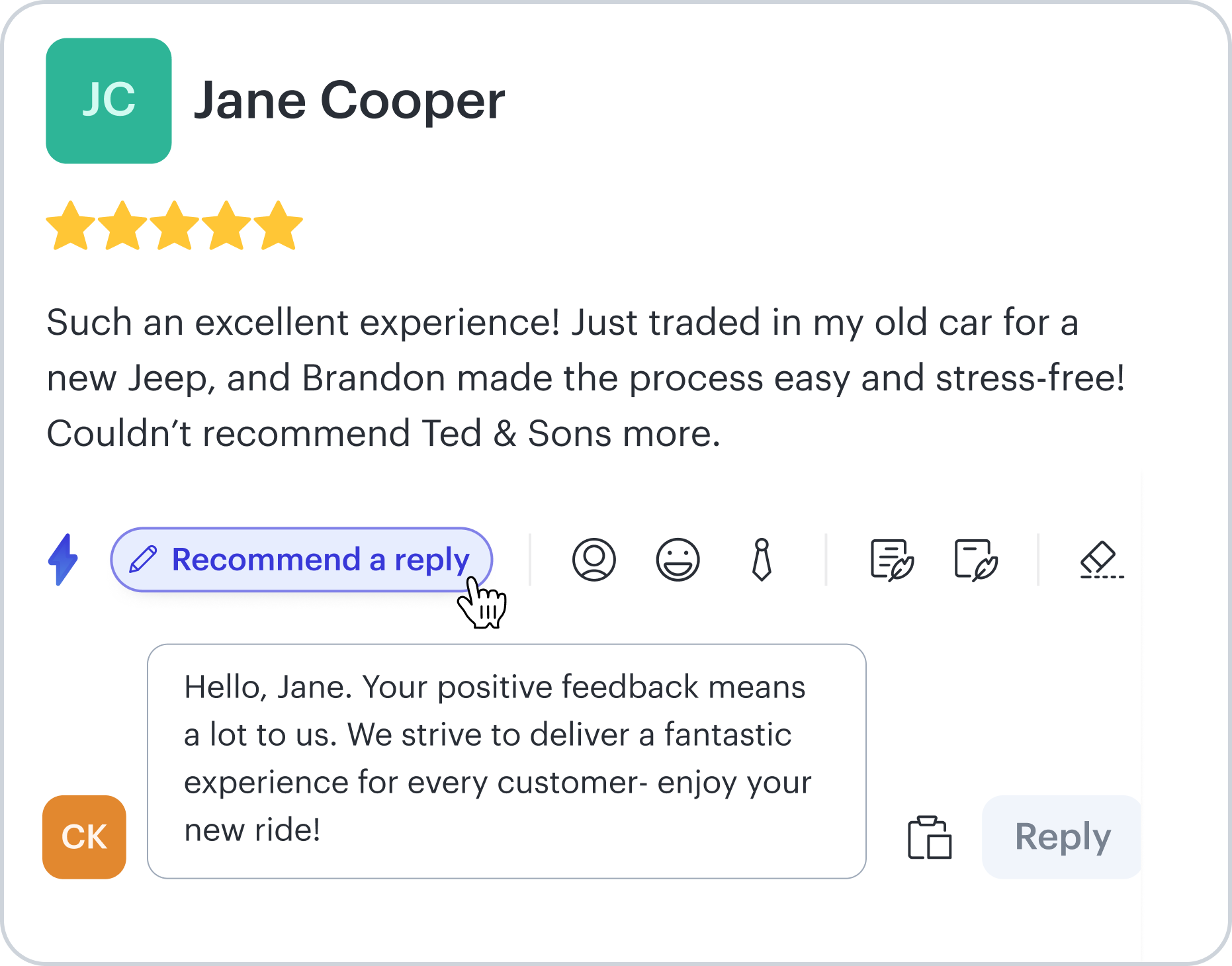 Collect reviews from over 25 review sites to show up first on search, then respond automatically with AI to stay there. 
