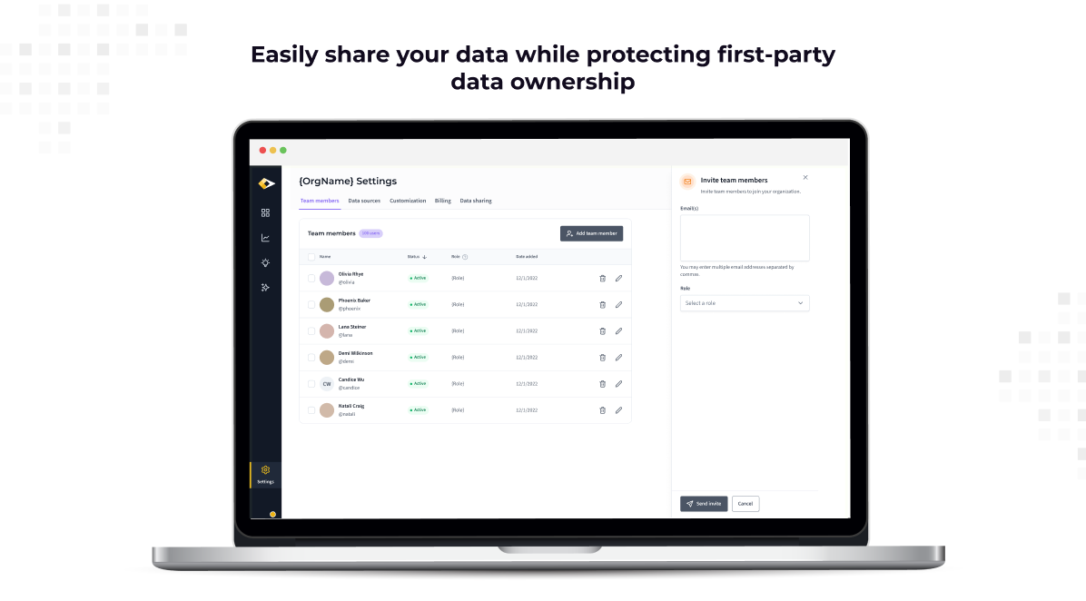 Easily share your data while protecting first-party data ownership