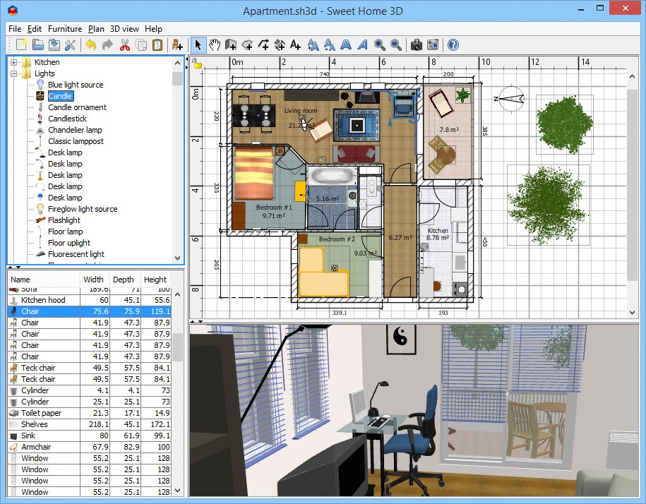 sweet home 3d plan design software
