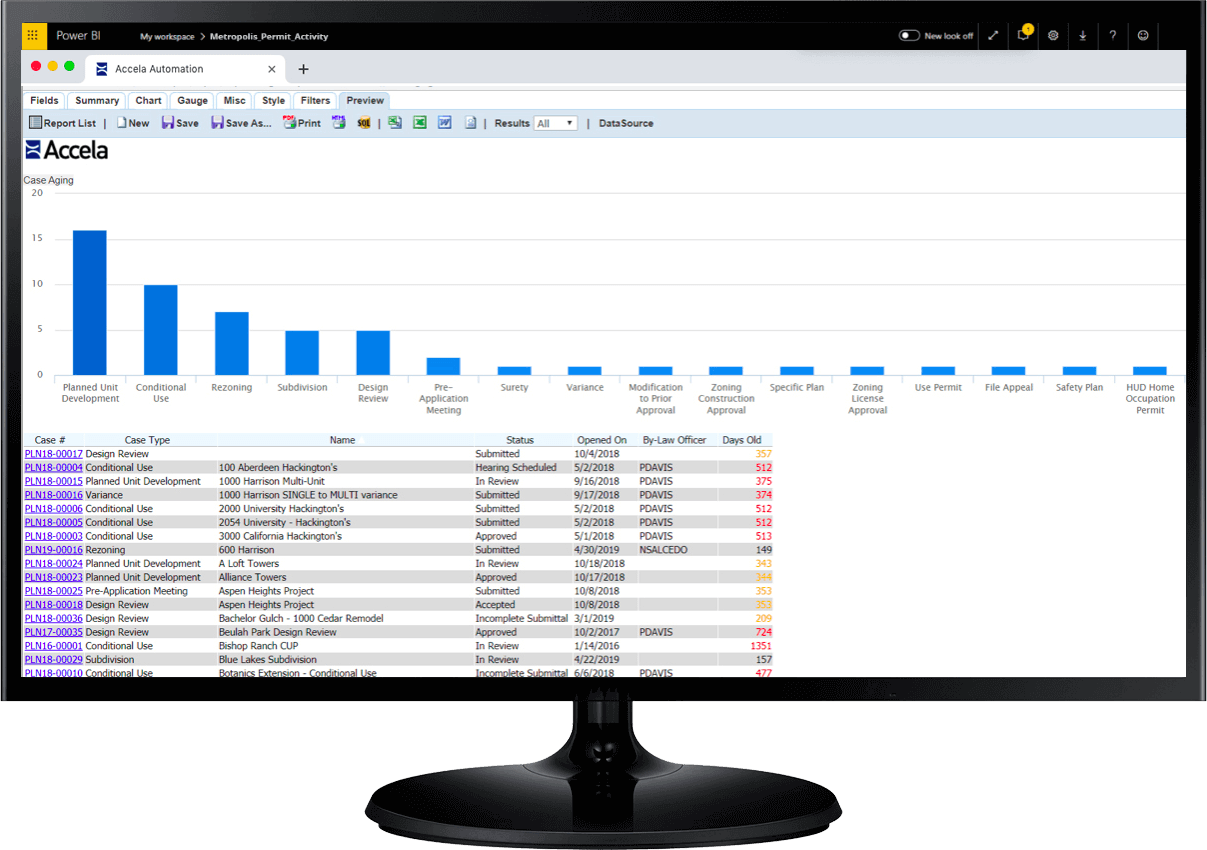 Accela Planning screenshot