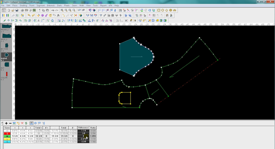 TUKAcad Software - Walk Pattern Pieces