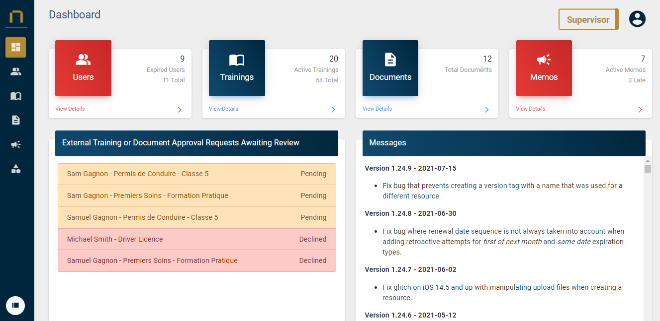NabuPro screenshot: NabuPro Dashboard