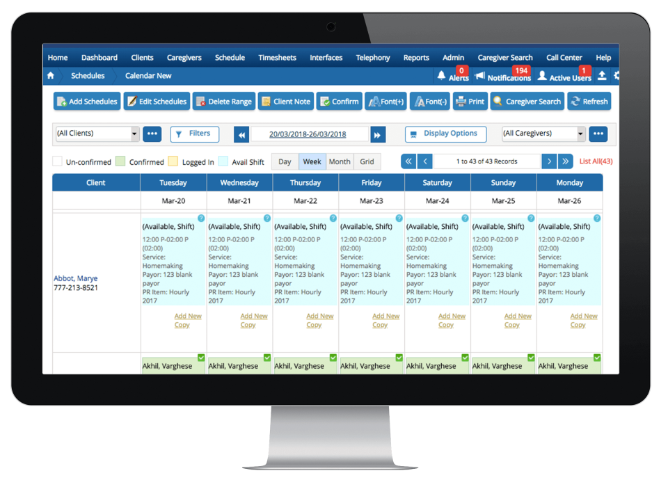 Generations Homecare System Software - 2
