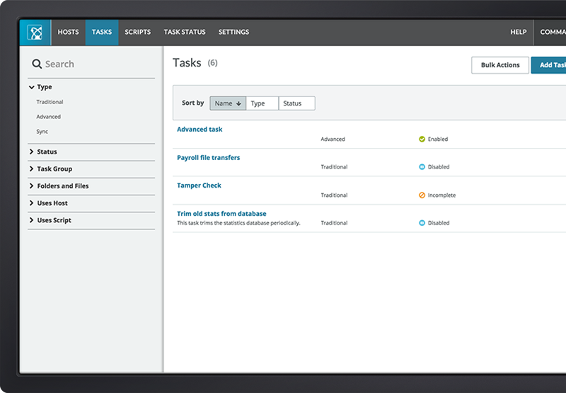 MOVEit Software - Easily task creation and process automation allows complex workflows to be developed without advanced programming skills