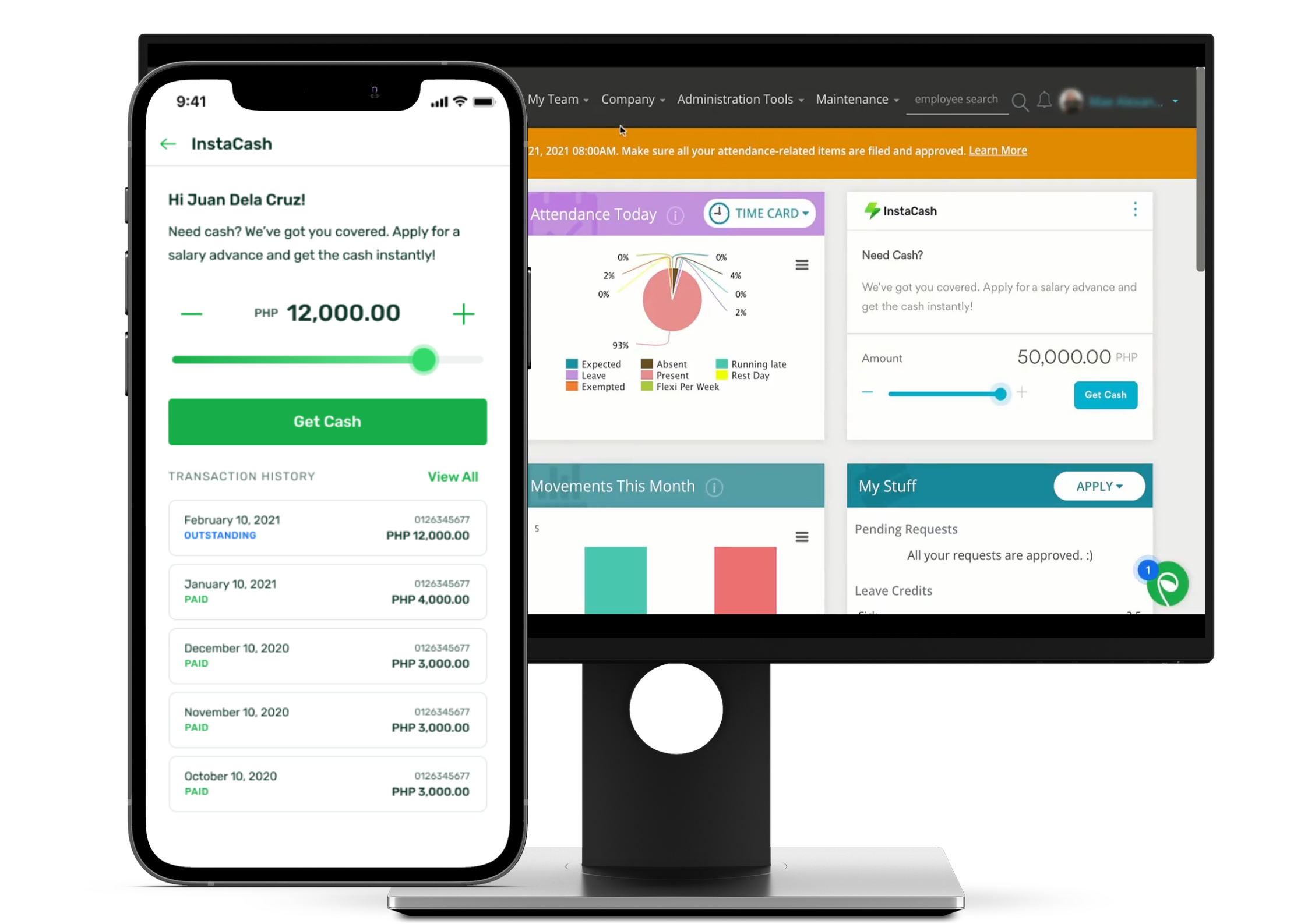 InstaCash, an automated and easy way to support your employees’ financial wellness.