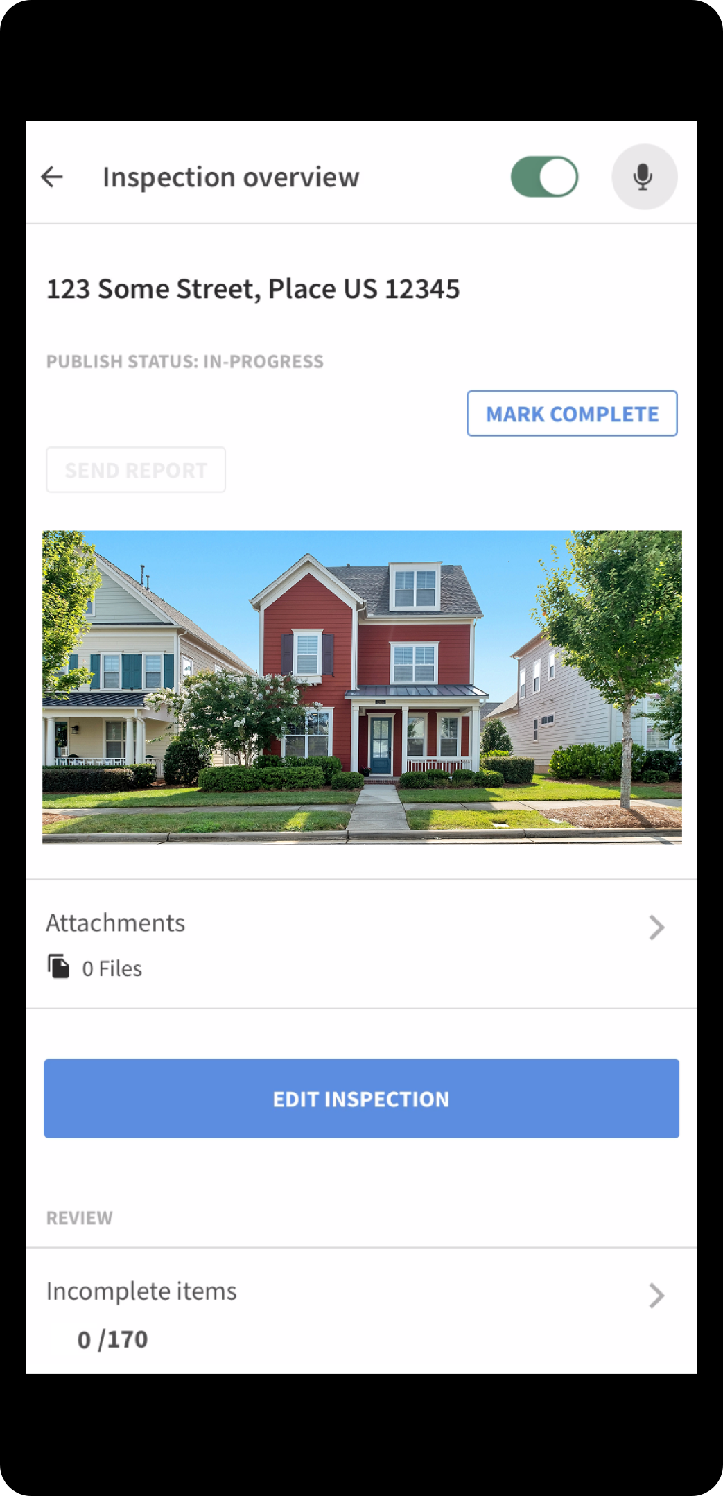 Palmtech Home Inspection Software screenshot