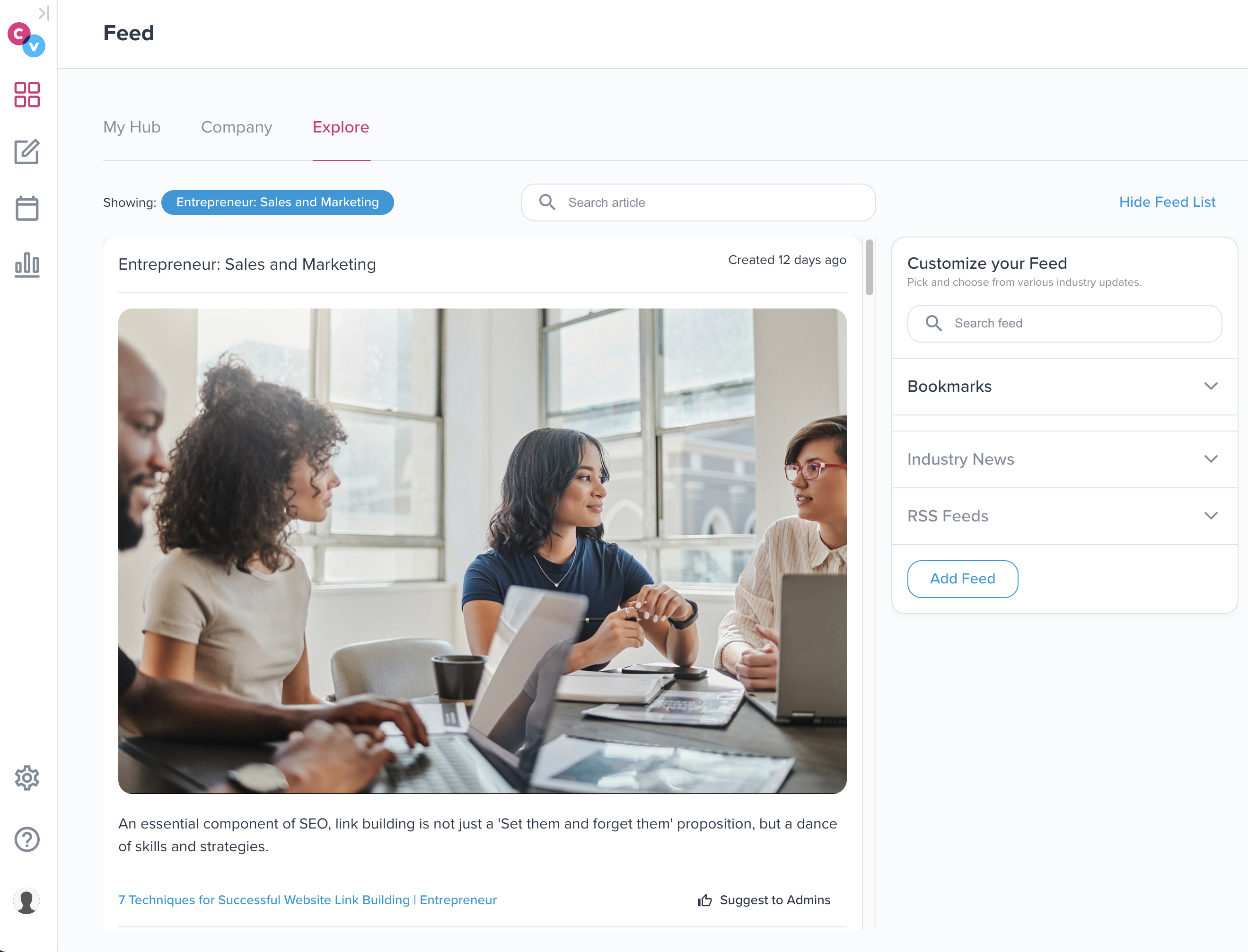 Clearview Social screenshot: My Feed