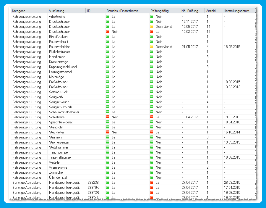 FireOffice Software - FireOffice equipment tracking