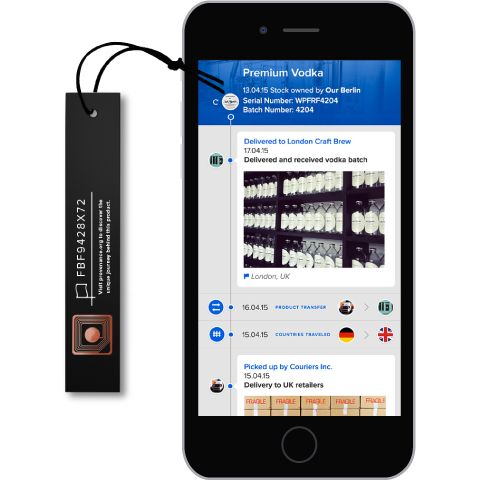 Provenance Software - Smart tags can be attached to physical products to allow customers to trace their provenance