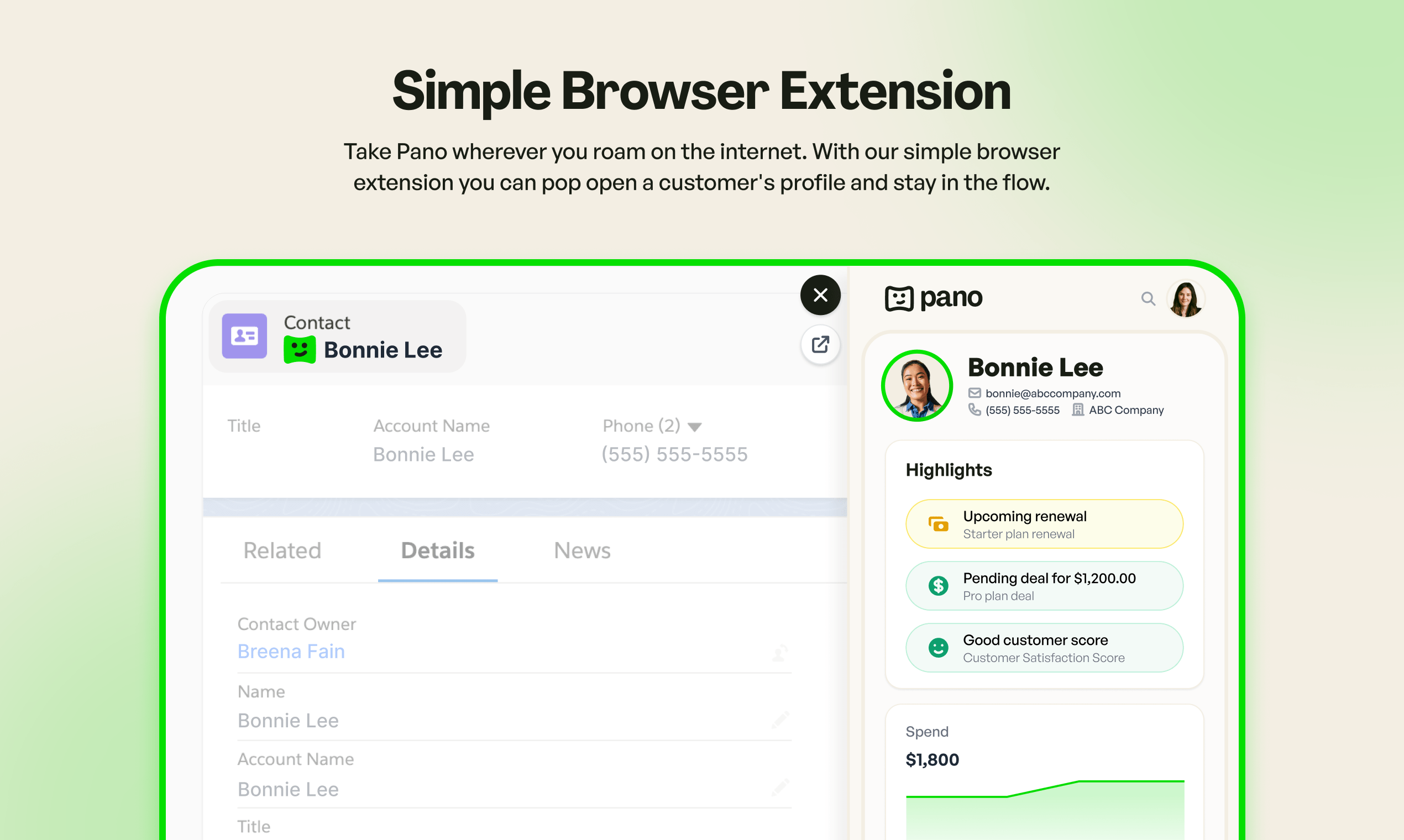 Simple browser extension