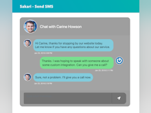Sakari Software - Sakari HubSpot integration screenshot